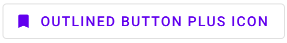 Outlined button with bookmark icon